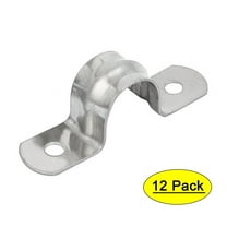 M14 304 Stainless Steel Two Hole Pipe Straps Tension Tube Clip Clamp 12PCS