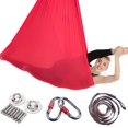 thumbnail image 1 of 4*2.8m Bodyfly Aerial Silk Set Inversion Exercises Traction Device Anti-Gravity Yoga Hammock Belt Swing Pilates Aerial TrapezeWhite set He Qiyong unisex, 1 of 1
