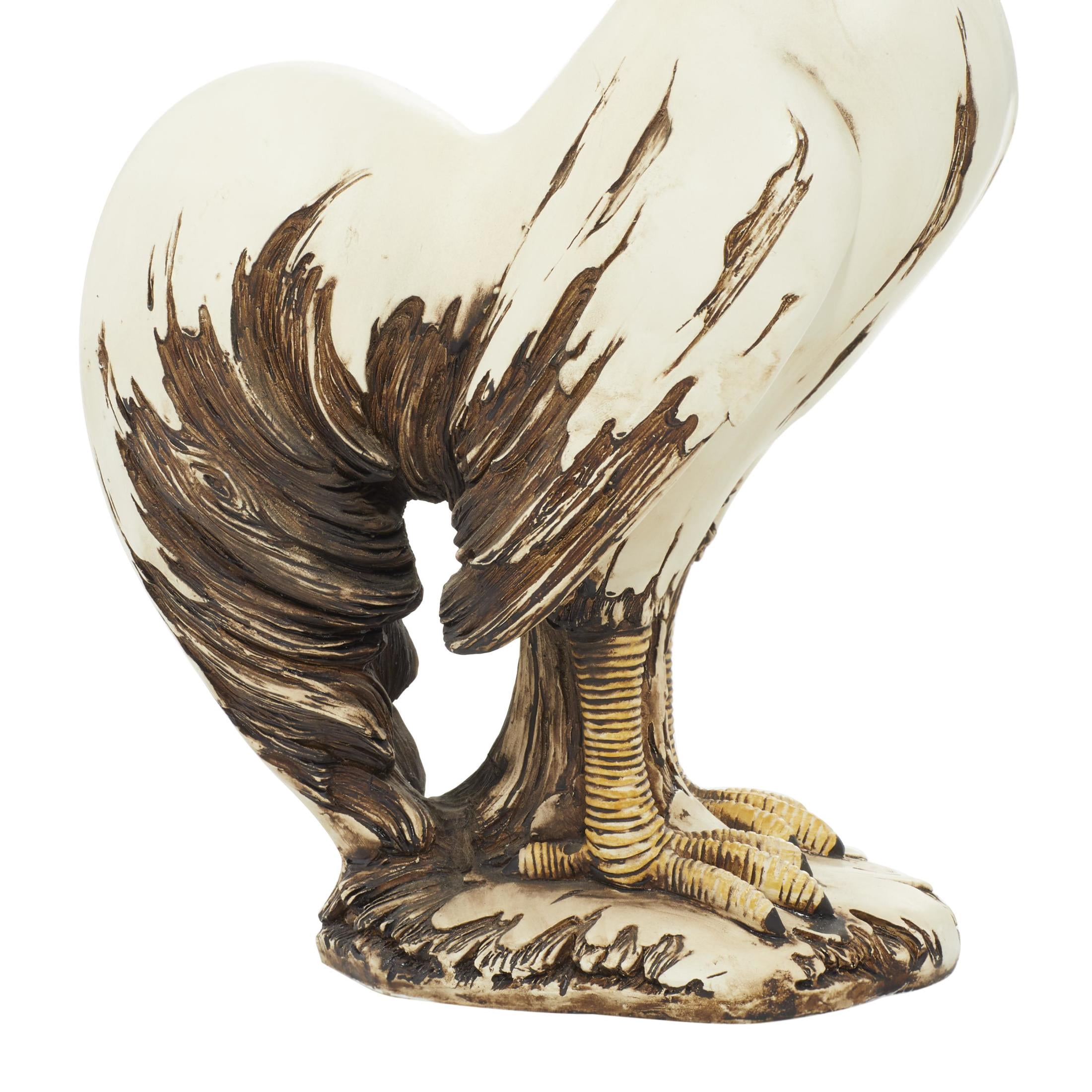 DecMode 15" Indoor Outdoor Rooster Garden Sculpture