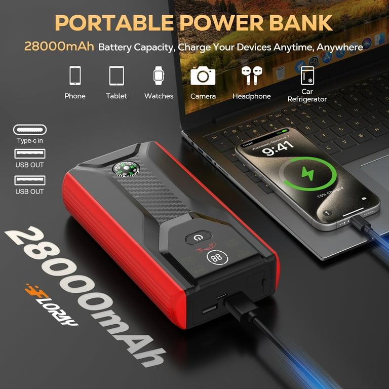 walmart battery booster box others Best Car Jump Starters & Portable Boosters It designed with 22000mAh and two USB charge ports Battery Booster Jump Starters for
