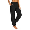 thumbnail image 5 of Resicozy Sweatpants for Women Trendy Drawstring Elastic Waist Bottom Lounge Pant Lightweight Baggy Joggers with Pocket Black 2XL, 5 of 5
