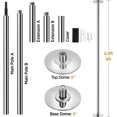 thumbnail image 3 of REKHHY  Dance Pole Portable Dancing Pole Height Adjustable 6.9ft-9ft Static Spinning Pole for Apartment, Silver/Argent, 3 of 9