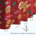 thumbnail image 6 of Red Christmas Gingerbread Man Pattern Shower Curtain 36"x72" ,Bathroom Decorative Shower Curtains Set with 12 Hooks,Modern Waterproof Washable Shower Curtain, 6 of 6