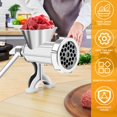 thumbnail image 2 of HLONK Manual Meat Grinder with Handle Meat Crank Rustproof Meat Grinder Sausage Maker Table Mount Pork Mincer with 3 Sausage Maker Tube Multifunctional Grinding Machine for Home Kitchen, 2 of 8