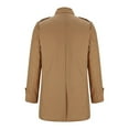 thumbnail image 4 of Holiday Clearance! AIEOTT Wool Mid Length Trench Coat Men Single Breasted Pea Coat Business Trench Coat Big and Tall Wool Coat with Pockets, 4 of 6