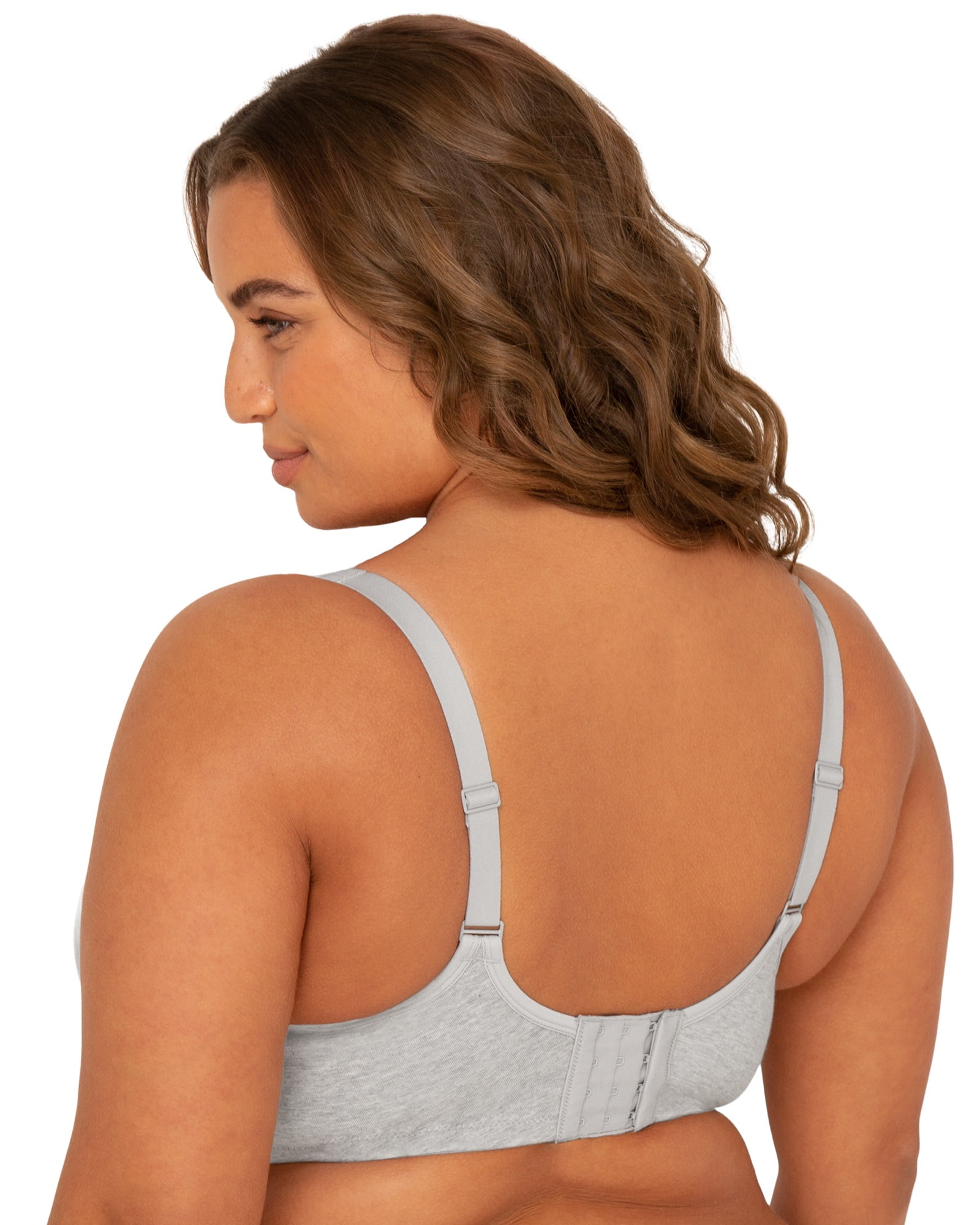 Fruit of the Loom Women's Fit for Me Collection: 2-Pack Plus-Size Unlined Underwire Bra-Cotton Comfort & Pinch-Free Straps