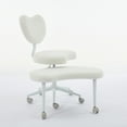 thumbnail image 6 of Meditation Chair Plus, Cross Legged Chair with Wheels, ADHD Chair, Criss Cross Desk Chair with Lumbar Support and Adjustable Stool, Flexible Design for Fidgety Sitters, Ivory, 6 of 22
