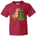 thumbnail image 3 of Inktastic Tyrannosaurus Rex Decorating Christmas Tree Youth T-Shirt, 3 of 5