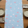 thumbnail image 5 of Table Runners 108 Inches Long Dress Scarves, Japanese Wedding Farmhouse Coffee/Dining/Kitchen Table Runner for Living Room, Cute Owls Cherry Blossoms Blue 13x108 Inch, 5 of 9