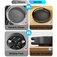 thumbnail image 3 of Lazy Susan Organizer Metal Steel Turntable 12 inch, SAYZH Rotating Spice Racks for Pantry Cabinet Cupboard Organizer Table Black, 3 of 7