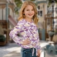 thumbnail image 3 of DISNIMO Girls Long Sleeve Shirts Camouflage Print Casual Crewneck Blouse Tops Lace Up T-Shirts Fashion Loose Pullover Tops, 3 of 8