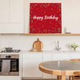 thumbnail image 5 of Framed Canvas Wall Art for Living Room Happy Birthday Wall Decor, Polka Dot Ribbon Celebration Red Aesthetic Paintings for Bedroom Office Kitchen, Ready to Hang Artwork Wall Pictures 8x8 Inch, 5 of 9