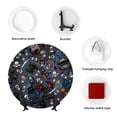 thumbnail image 5 of Lsque The Binding of Isaac Pattern Ceramic Decorative Plate Decorative Plates with Display Stand Personalized Porcelain Plate Ceramic Ornaments for Wall Hanging Decoration-6in, 5 of 6
