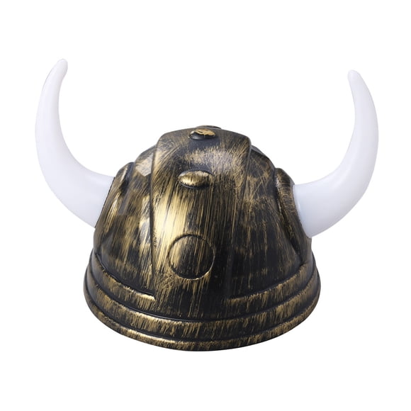Búfalo Cuerno de Buey Sombrero Sombrero Vikingo Accesorios de Decoración de Halloween Accesorio para Fiesta Juguetes para Niños Juguete para Fiesta de Disfraces de Cosplay (Dorado)
