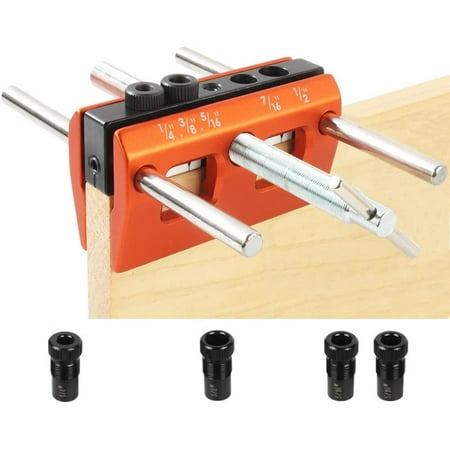 

Self Centering Dowel Jig Kit Drilling Guide Bushings Set Wood Wide Capacity Doweling Jig Puncher Locator Joints Tool