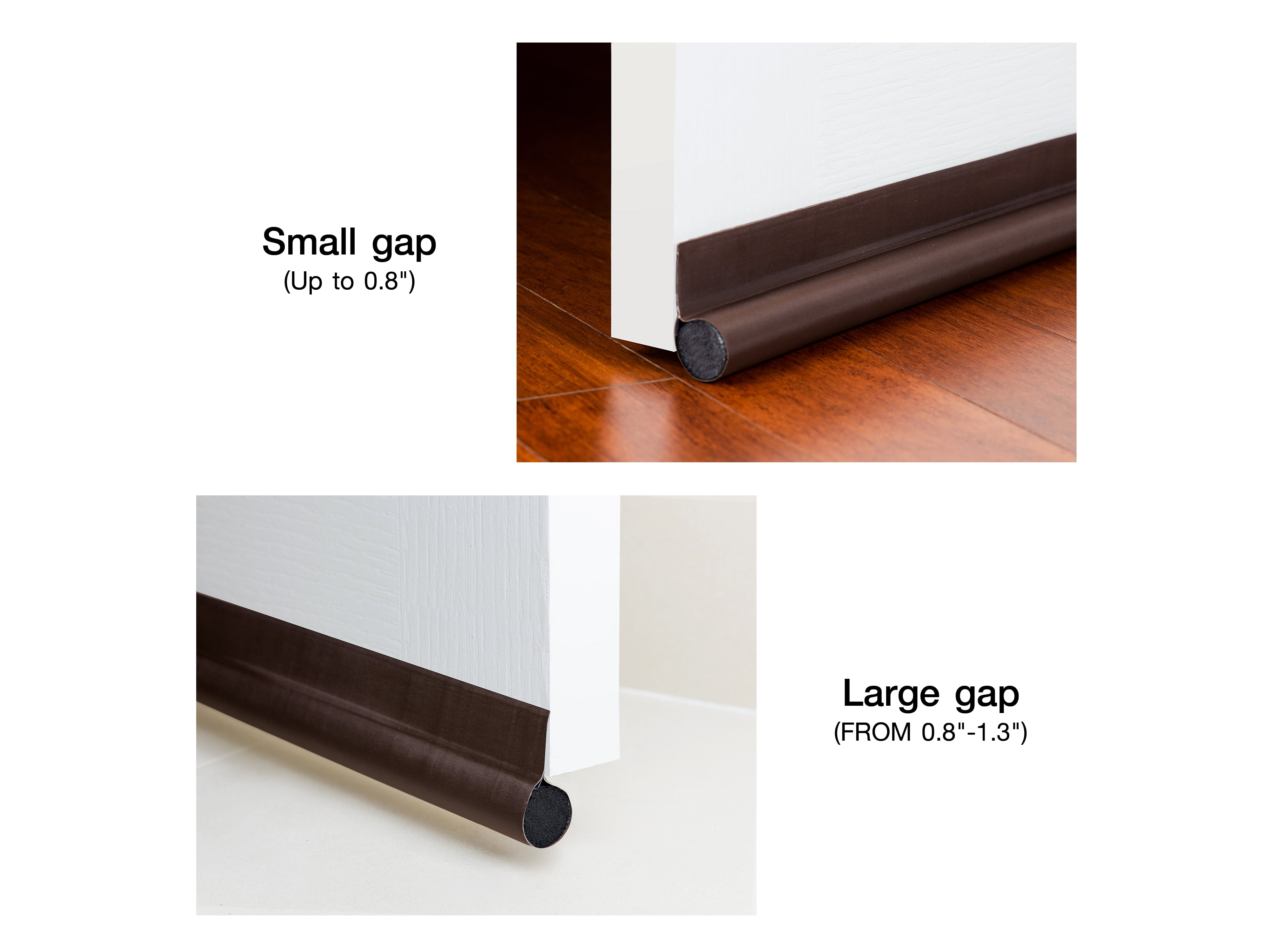 deeToolMan Door Draft Stopper 36” One Sided Door Insulator with Hook and Lo...