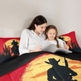 thumbnail image 5 of Homewish Rustic Southwest Cowboys Bedding Comforter Set,Tropical Desert Cactus Twin Comforter Sets,Orange Sunset Bedding Set For Boys,Super Cozy Room Decor Reversible,2-Piece, 5 of 8