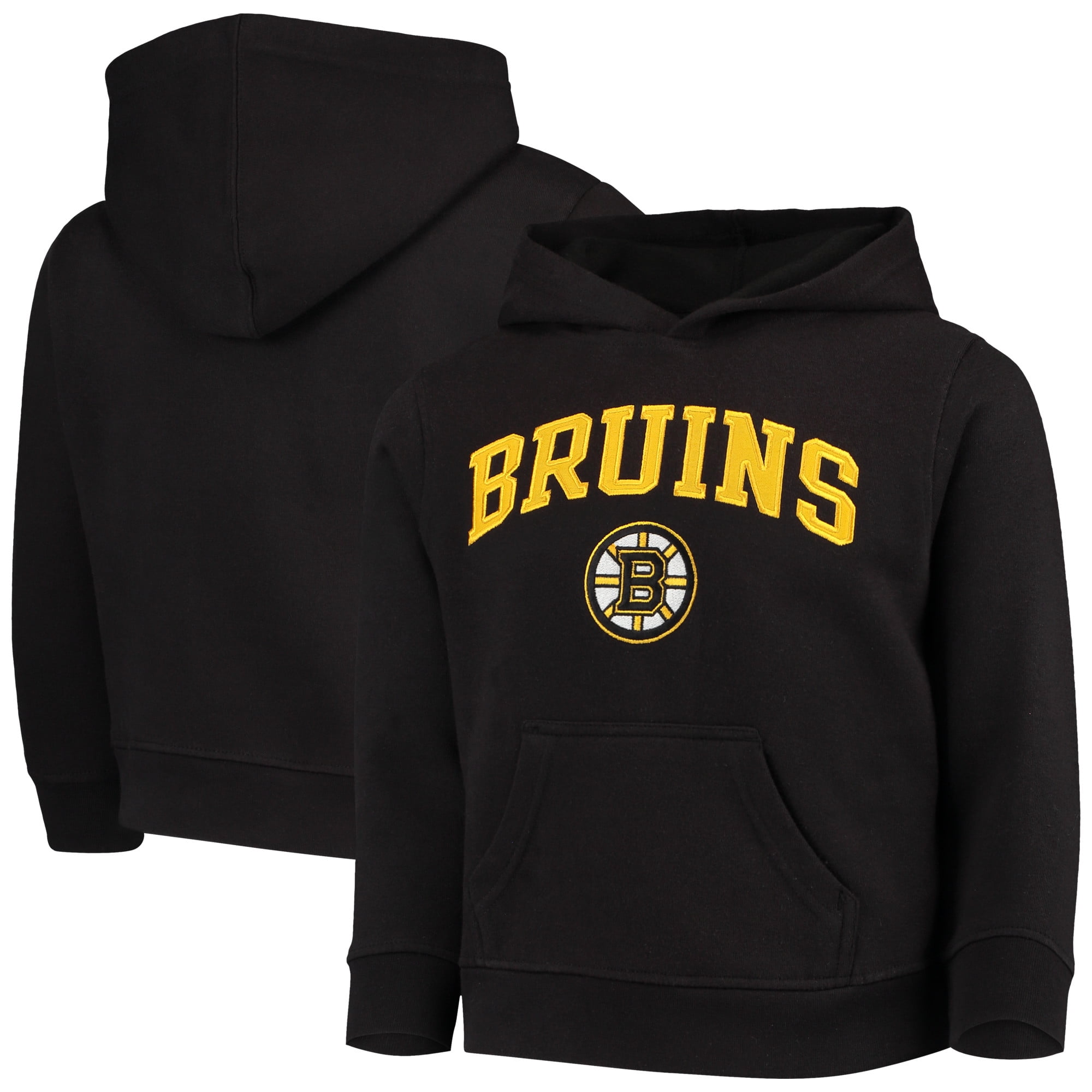 Outerstuff - Youth Black Boston Bruins Team Logo Pullover Hoodie ...