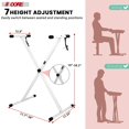 thumbnail image 4 of 5Core Adjustable Lift Piano Riser Keyboard Stand for 49 to 88 Keys in White, 4 of 5