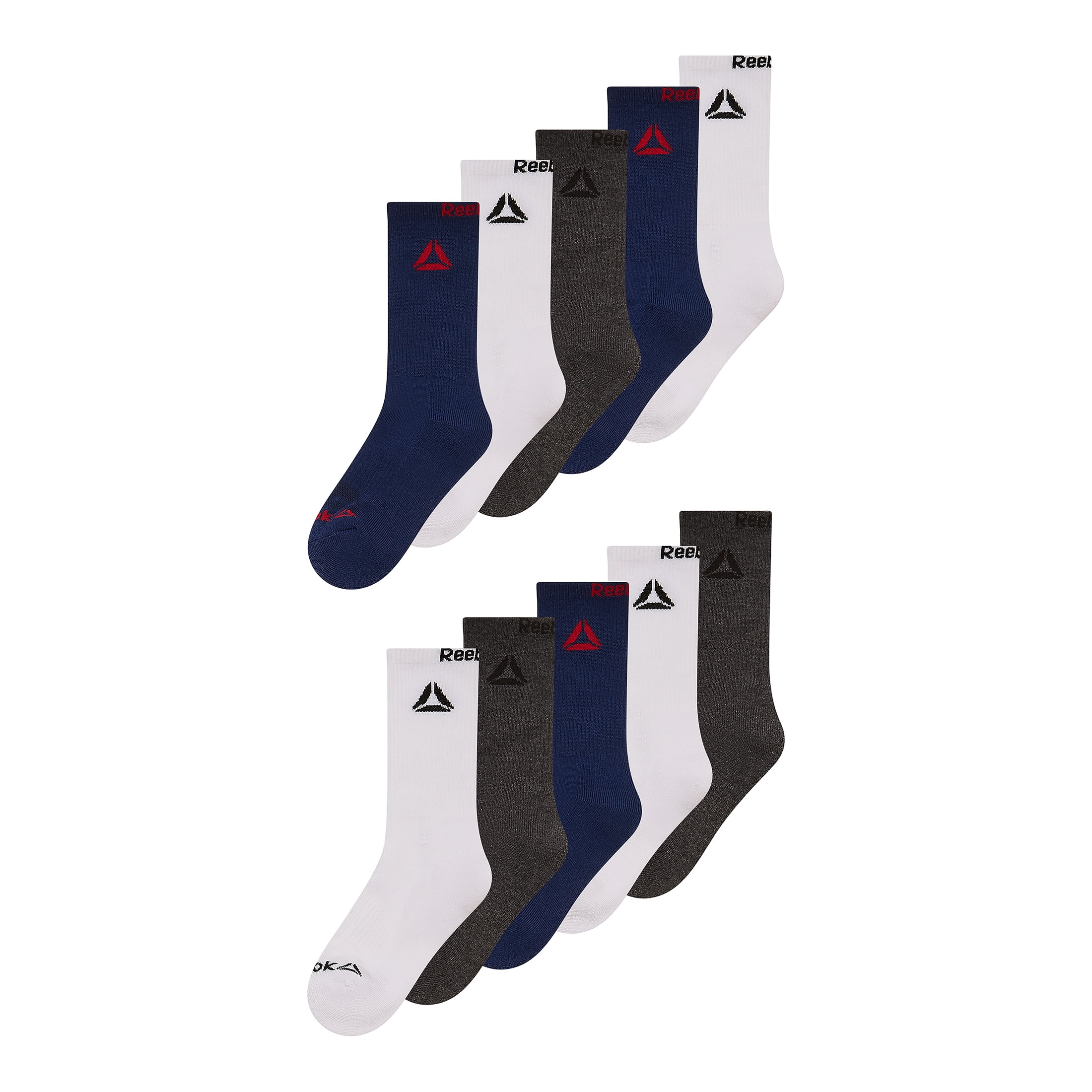 Reebok Boys Socks Pro-Series Crew Kids Socks, 10-pack