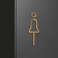 thumbnail image 4 of Letrero de pared de metal ZHAOCHENG para hombre y mujer Placas de letrero doradas, 4 of 4