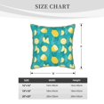 thumbnail image 4 of Xecao Lemon Blue Print Soft Velvet Decorative Throw Pillow Covers, Square Cushion Cases for Bed, Sofa, Living Room, Car, and Indoor Outdoor Use-20"x20", 4 of 8