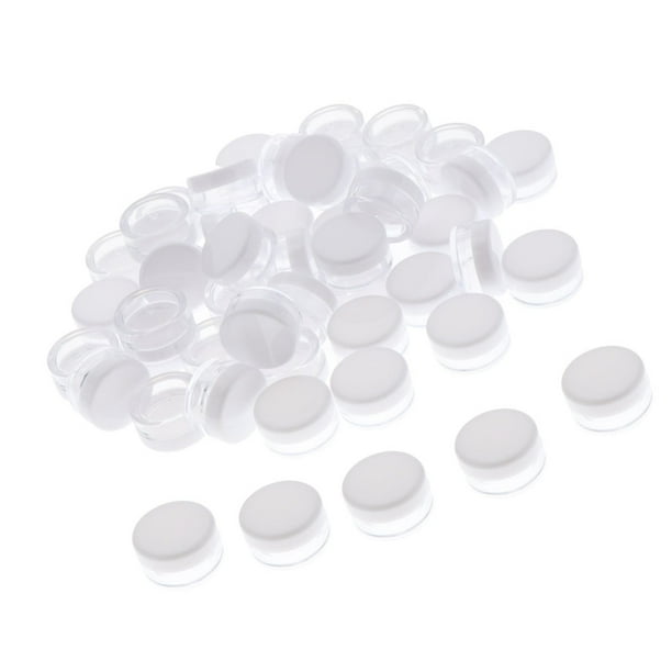 50 envases vacíos para cosméticos, frascos redondos de viaje, frascos para pintalabios DIY. blanco