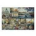 thumbnail image 1 of Travel Cutting Board, Collage of Various Views of Venice City with Canal Palace Travel Theme, Decorative Tempered Glass Cutting and Serving Board, in 3 Sizes, by Ambesonne, 1 of 2