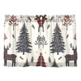 thumbnail image 7 of Yayeee Kitchen Curtains Tier Pair Light Filtering 27"x36" Rod Pocket Short Cafe Window Panel, Beige Christmas Forest, 7 of 7