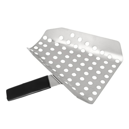 

Metal Popcorn Scoop French Fry Scooper Convenient Stainless Steel Single Handle Multi Functional Labor Saving With Holes For Movie Theater