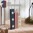 thumbnail image 3 of VHC Brands Patriotic Red White and Blue Stars & Stripes USA Candle MDF Figurines Set of 3 Sizes, Americana Independence Day Home Decor, Tabletop Decorations, Fourth of July Decorative Display, 3 of 5