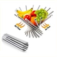 thumbnail image 4 of Elegant Twist Transform Bowl, Stainless Steel Finish Offers Multifunctional Storage And Easy Fold Storage For Your Kitchen Countertop Or Dining Table, 4 of 7