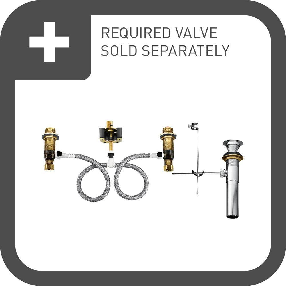 Moen TS6984NL Flara Two Handle Widespread Bathroom Sink Faucet in Polished Nickel