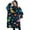 Blue Cartoon Dinosaurs-3, variant on Oversized Wearable Blanket Hoodie,Blue Cartoon Dinosaurs Pattern Sherpa Blanket Hoodie with Super Pockets,Super Warm Fuzzy Pullover for Women & Men