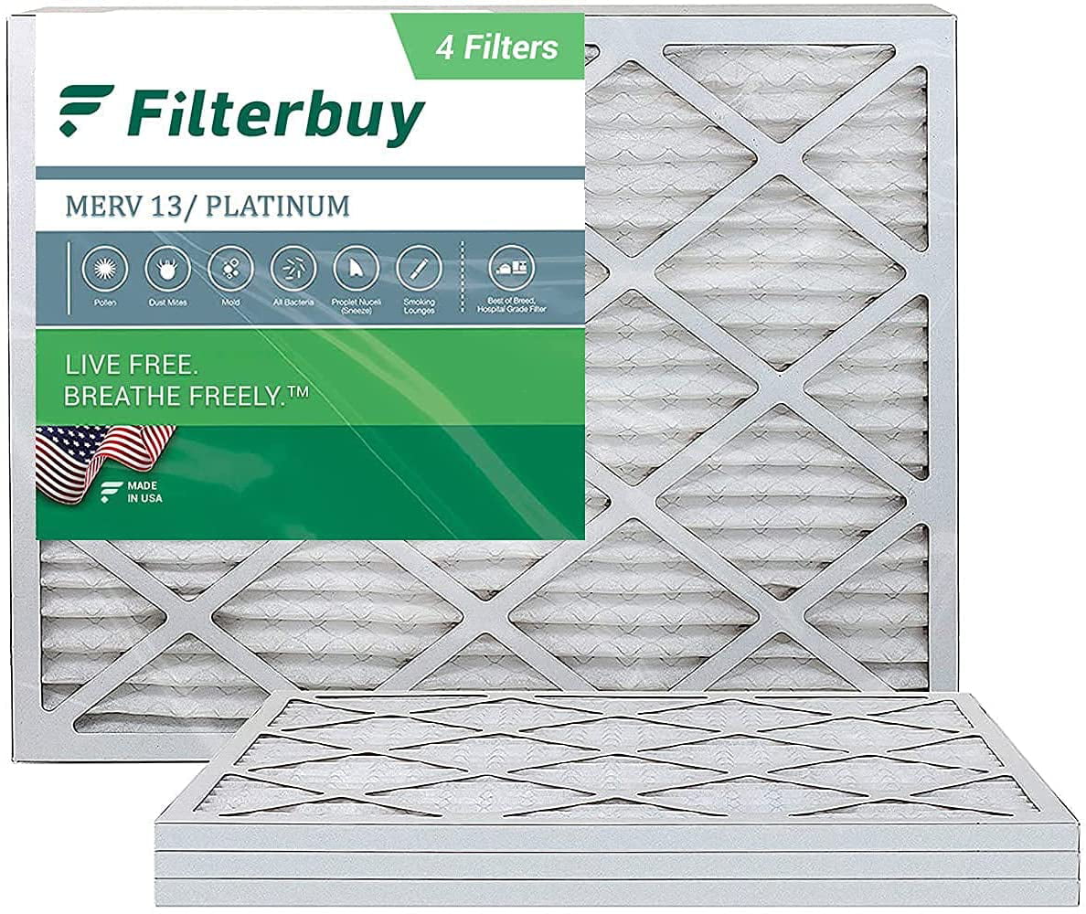 AFB Platinum FilterBuy 20x30x1 Pleated HVAC AC Furnace Air Filter MERV 13 