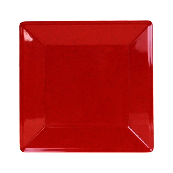 Excellante Passion Red Melamine Dinnerware Collection 13.75 X 13.75 Inch Square Plate, 2.25 Inch Deep, Comes in Each