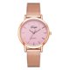 thumbnail image 1 of Reloj de pulsera analógico de cuarzo con esfera redonda informal para mujer Reloj con correa de malla de aleación (rosa), 1 of 2