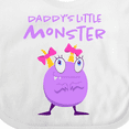 thumbnail image 4 of Inktastic Daddy's Little Monster Girls Baby Bib, 4 of 4