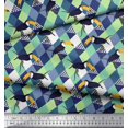 thumbnail image 3 of Soimoi Rayon Fabric Check & Toucan Bird Printed Craft Fabric by The Yard 56 Inch Wide, 3 of 3