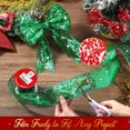 thumbnail image 4 of 2 Rolls 2.5 Inch x 10 Yard Glitter Wire Mesh Ribbon Sparkle Metallic Sequin Wired Ribbon for Crafts Christmas Tree Bows Gift Wrapping Wreath Holiday Decor, 4 of 7