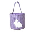 thumbnail image 2 of Taicans Easter Bunny Basket Bags,Rabbit Bucket Tote for Easter Egg Hunts Decorations Candy Gifts Storage,Plaid Canvas Storage Basket,Large 9.1x8.9x8.9in Storage Basket for Easter Decorations‌, 2 of 6