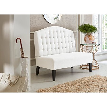 Sofaweb.com Ivory Tufted Upholstered Banquette Bench