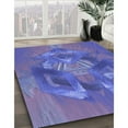 thumbnail image 3 of Ahgly Company Machine Washable Indoor Rectangle Transitional Light Slate Blue Area Rugs, 7' x 9', 3 of 7