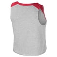 thumbnail image 3 of Women's Colosseum x Wrangler Heather Gray Nebraska Huskers Vintage Muscle Cropped T-Shirt, 3 of 3