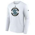thumbnail image 2 of Men's Fanatics White Seattle Kraken Authentic Pro Core Secondary Long Sleeve T-Shirt, 2 of 3