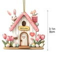 thumbnail image 7 of AZXY Easter House Ornaments for Tree, 2D Flat Acrylic Miniature Easter Hanging Decorations, Welcome Cottage with Easter Eggs Ornaments for Small Tree, Easter Party & Home Indoor Outdoor Decor, 7 of 7
