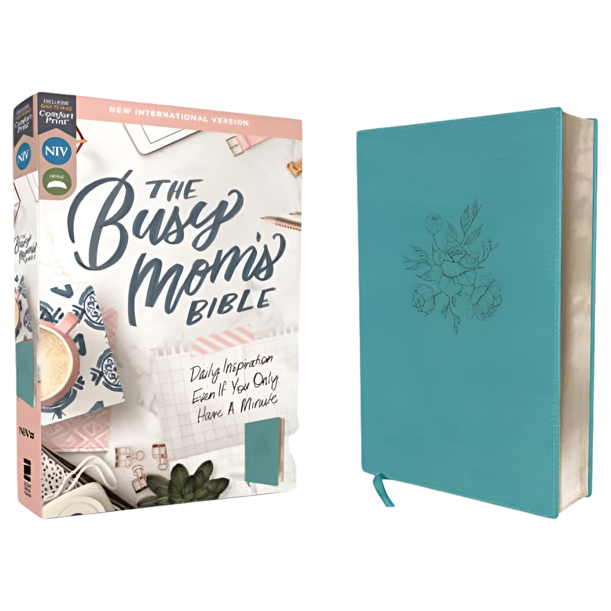 Zondervan, Bible, Busy Mom's NIV Leathersoft Teal, Red Letter