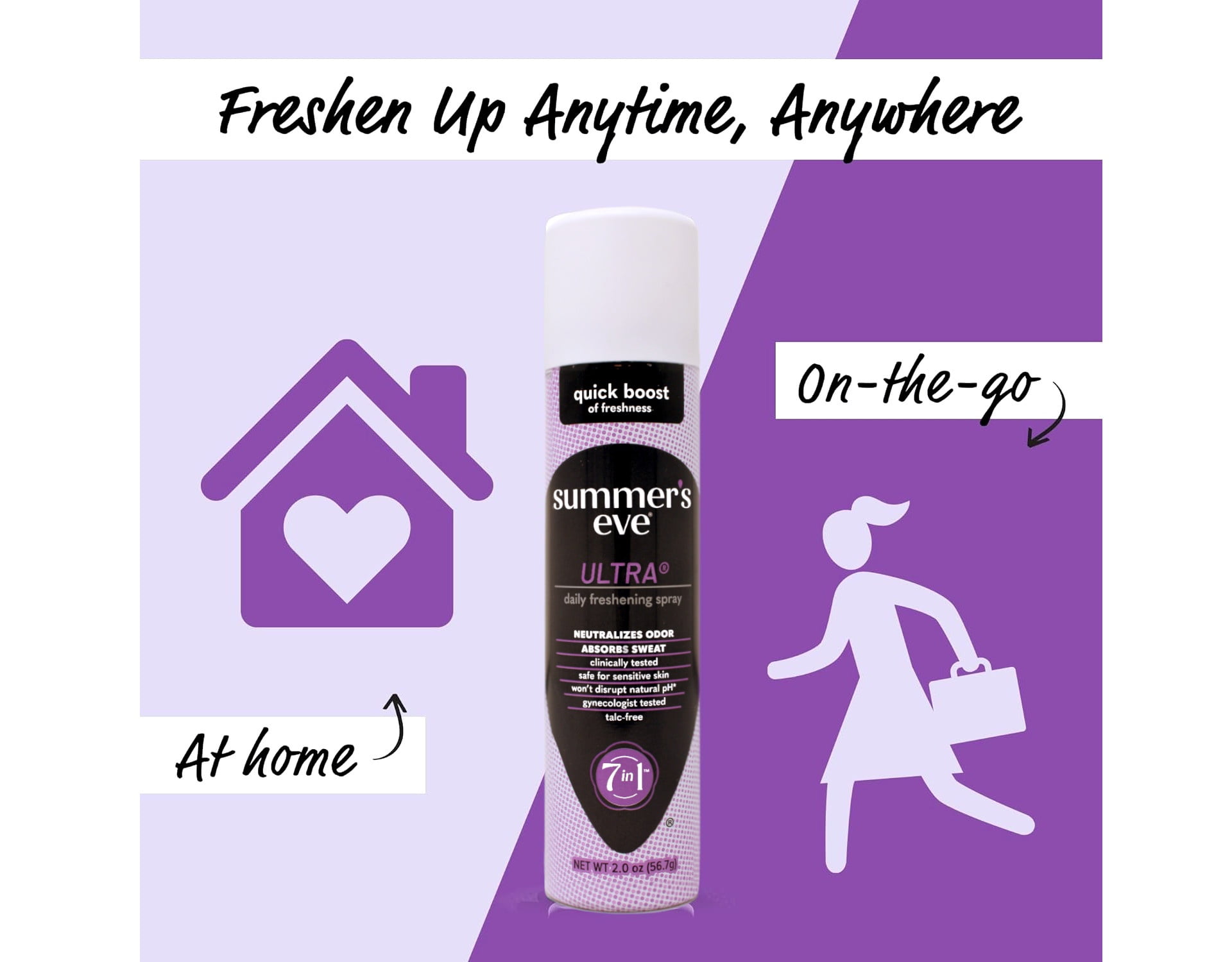 Summer's Eve Feminine Deodorant Spray Ultra Extra Strength 2 oz (Pack of 6)