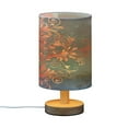 thumbnail image 2 of Elegant Bohemia Flower Pattern Bedside Table Lamp Desk Warm Lights with USB Charging Port Cylinder LED Lamps for Bedroom Living Room Office, 2 of 7