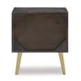 thumbnail image 6 of Quinn 3-Drawer Cabinet, Mocha Brown and Brushed Gold, 6 of 6